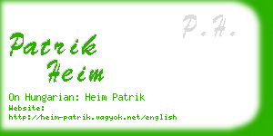 patrik heim business card